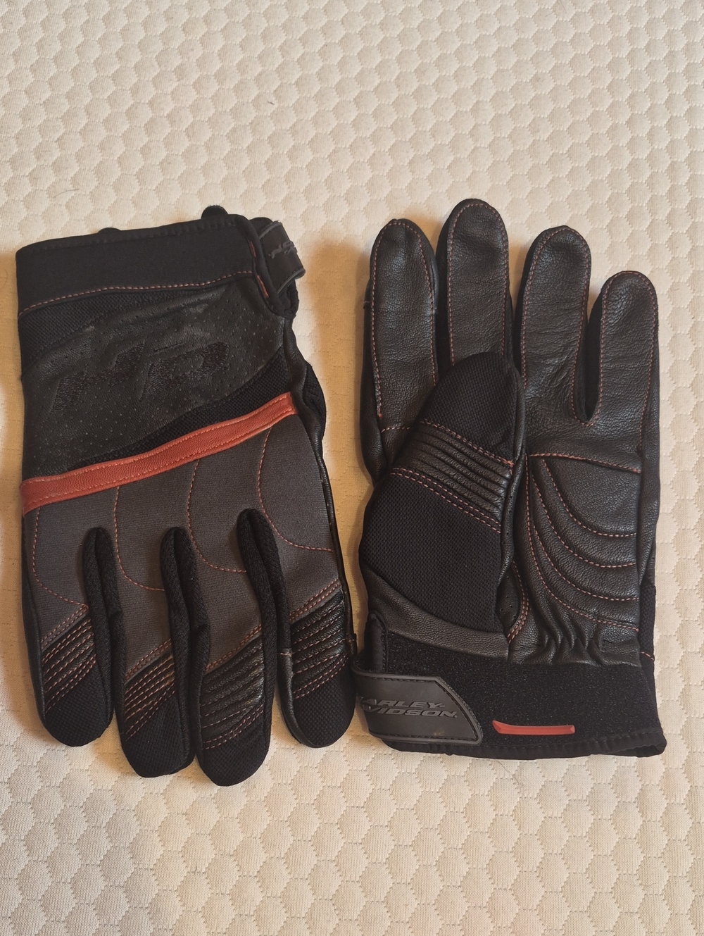 Men's  Harley Davidson Black Riding Gloves